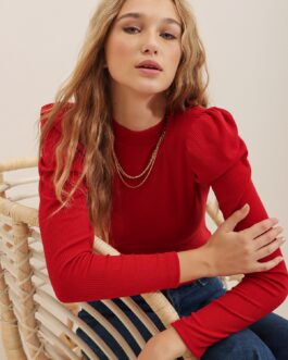 Red Basic Blouse