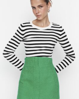 Ecru Striped Sweater