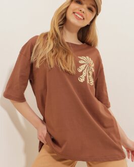 Brown Basic T-shirt